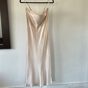 Starlow satin cowl neck midi dress